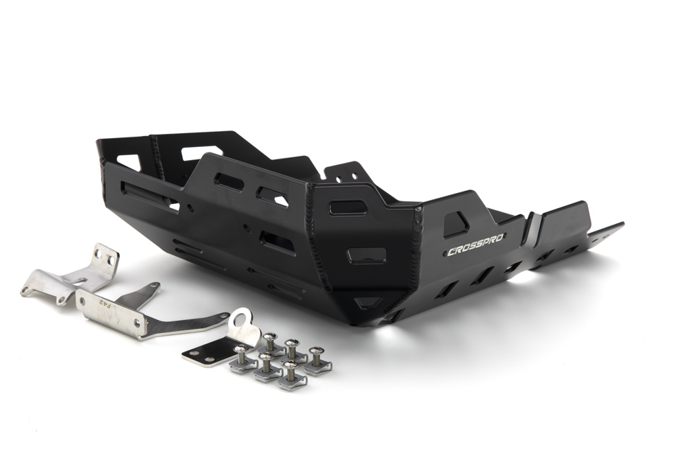 ALU SKID PLATE TEXTURED BLACK TRK502X