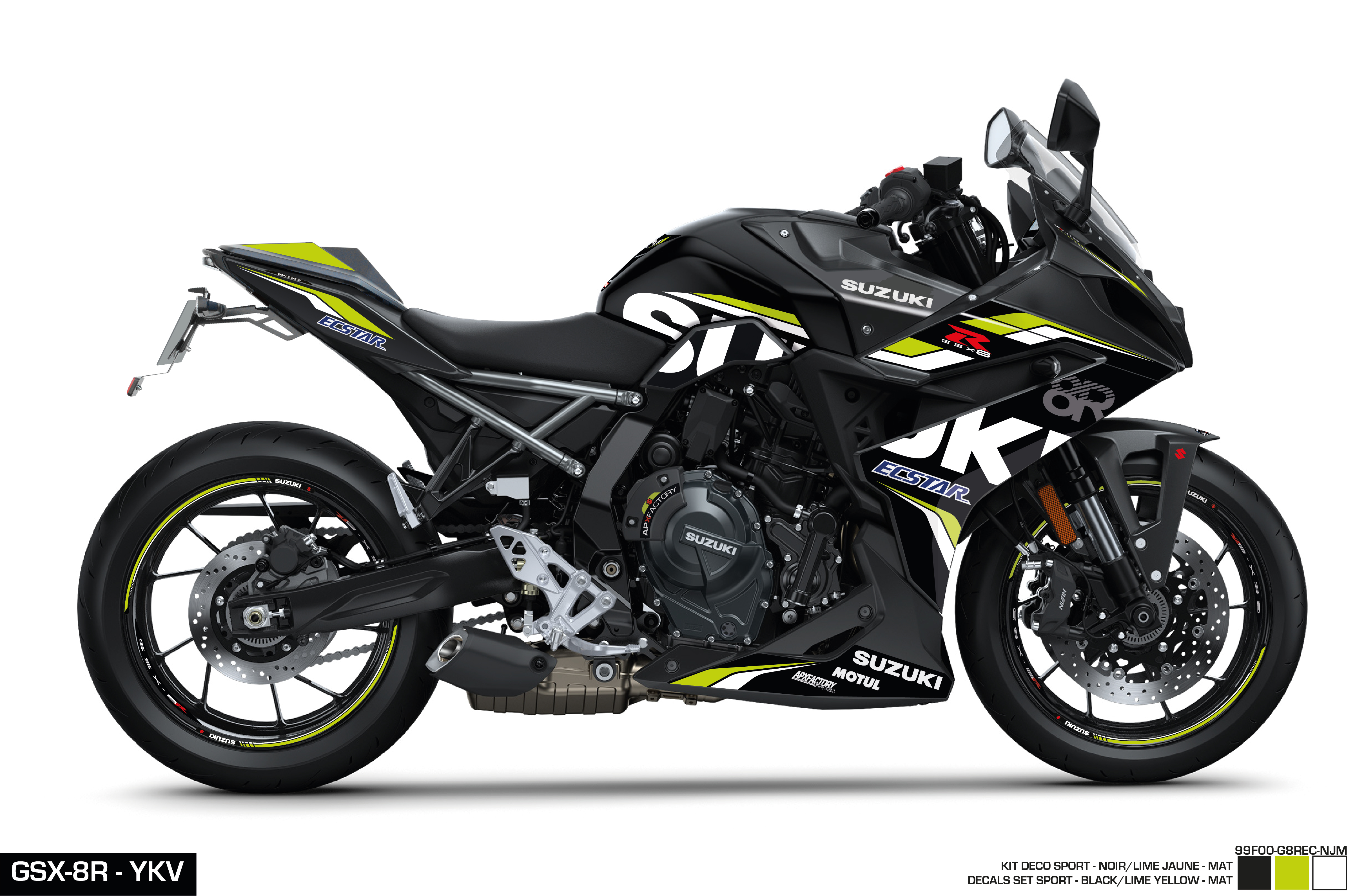 KIT DECO GSX-8R-SP-BLACK/YELLOW-MAT