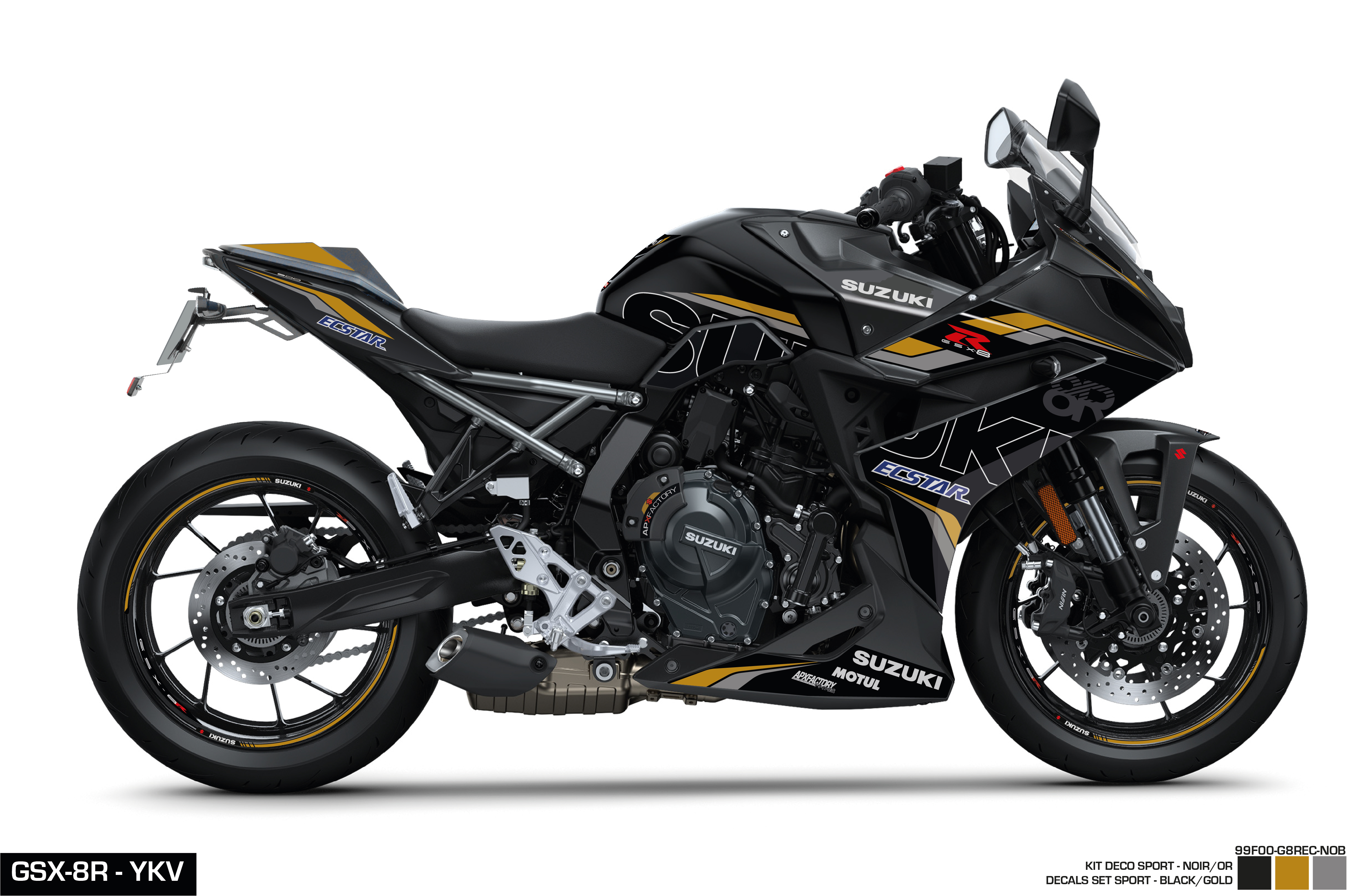 STICKERS SET GSX-8R-SP-BLACK/GOLD