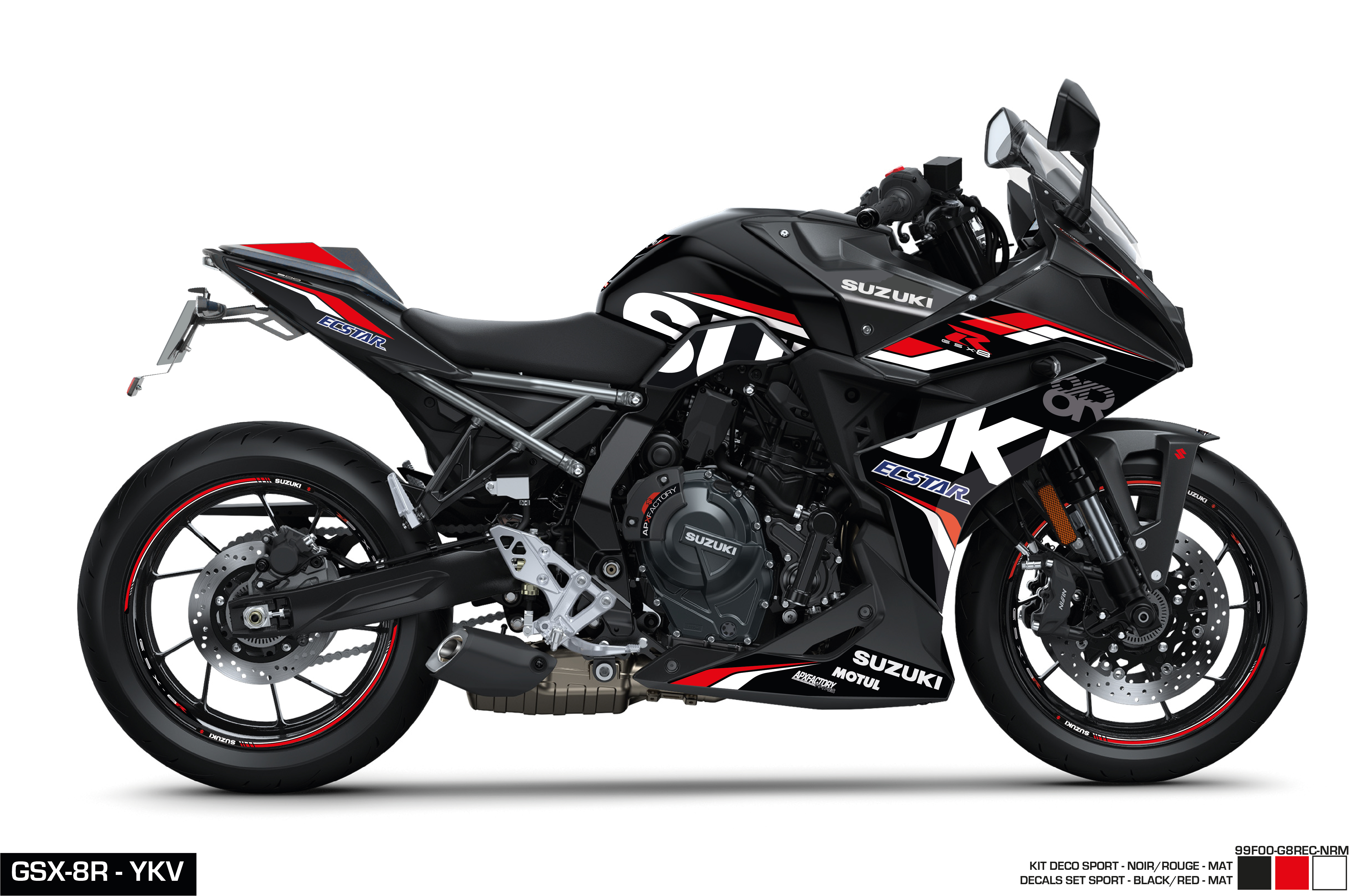 KIT DECO GSX-8R-SP-BLACK/RED-MAT