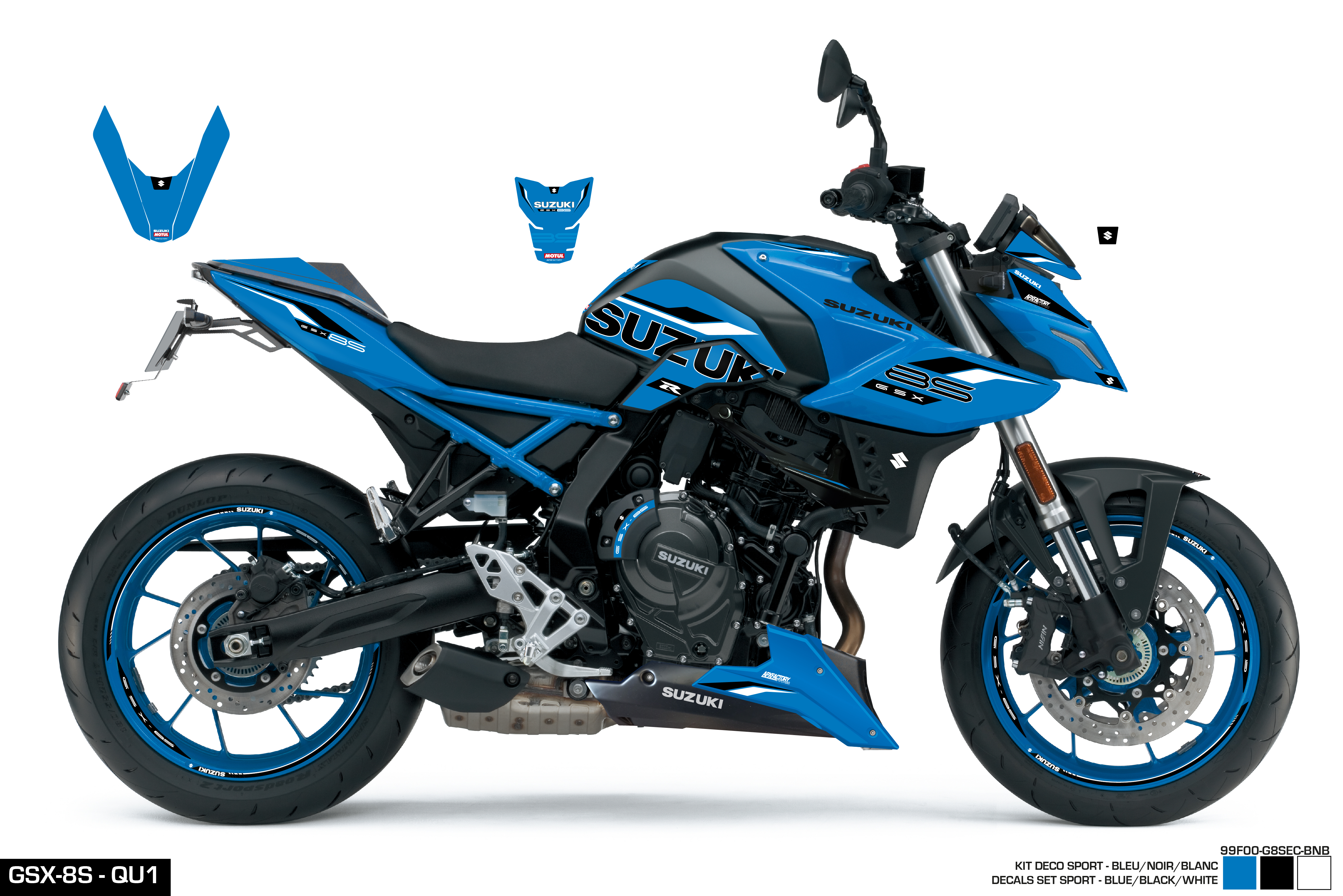 KIT DECO GSX-8S-SPORT-BLUE/BLACK