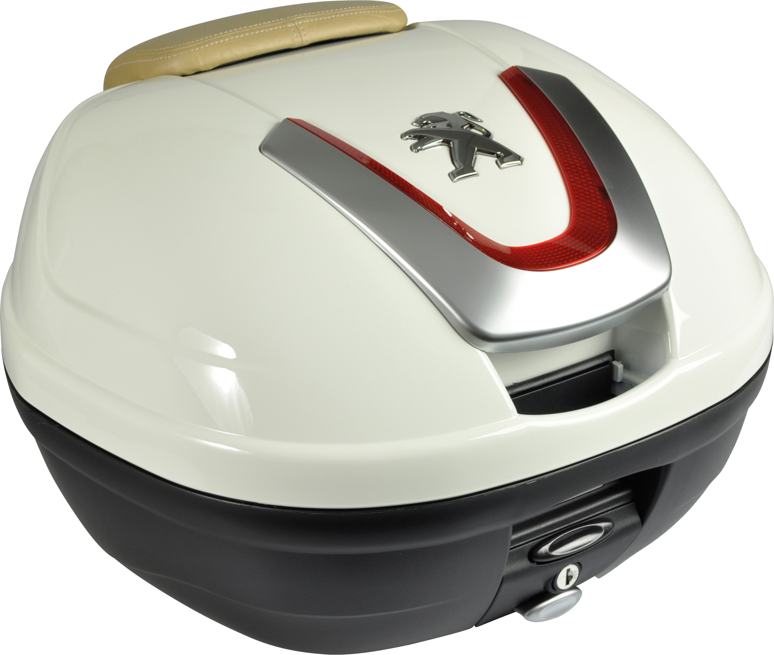 TOPCASE 34L P7 + RUGSTEUN LEDER BEIGE